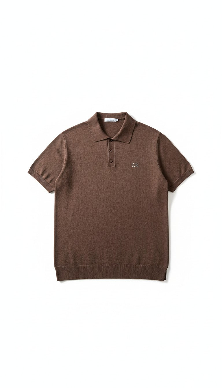 Calvin Klein Basic Polo Yaka -  Kahve