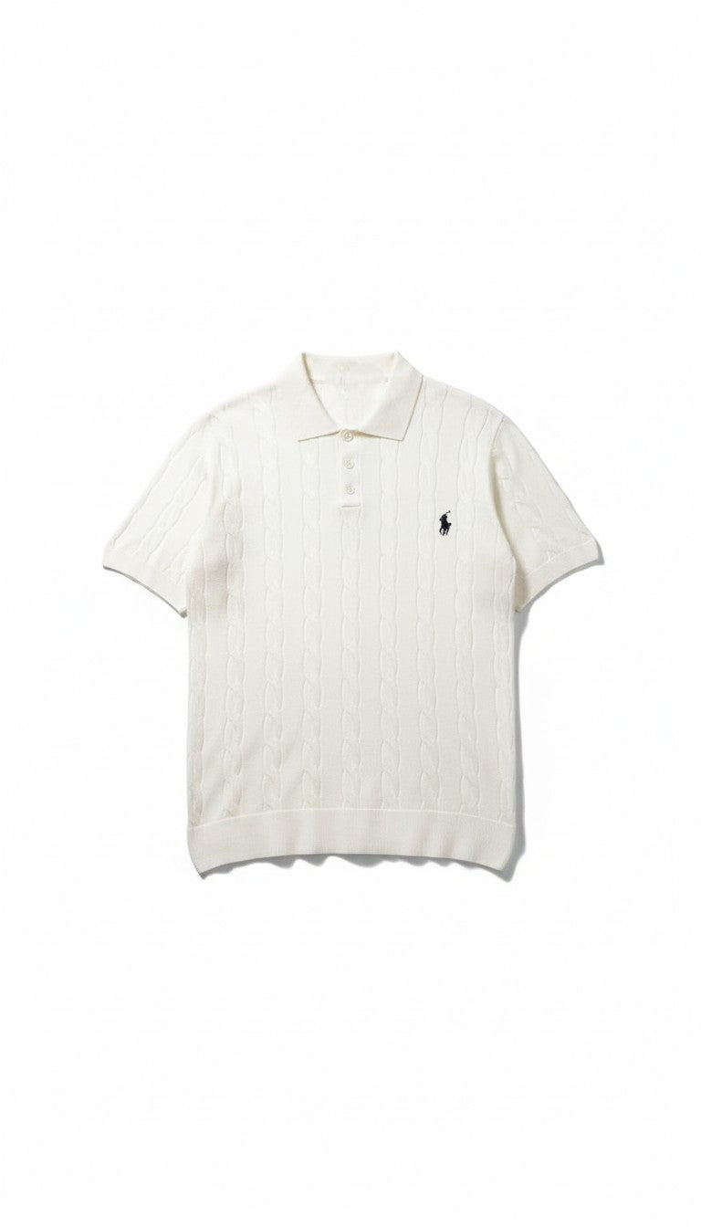 Polo Ralph Lauren Örgülü Polo Yaka - Beyaz