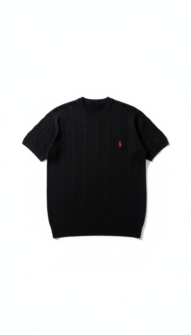 Polo Ralph Lauren Örgülü T-Shirt - Siyah
