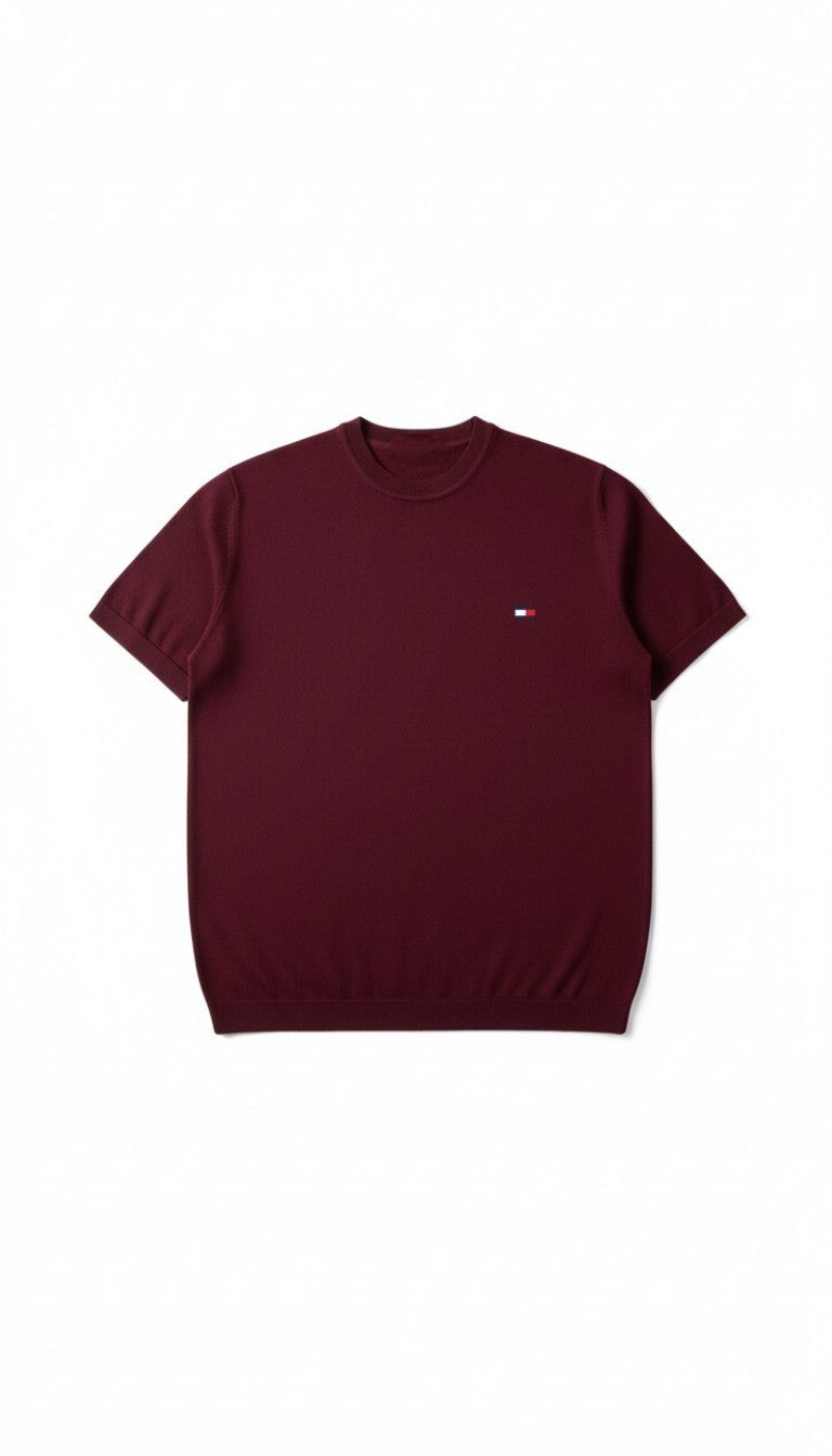 Tommy Basic T-Shirt - Bordo