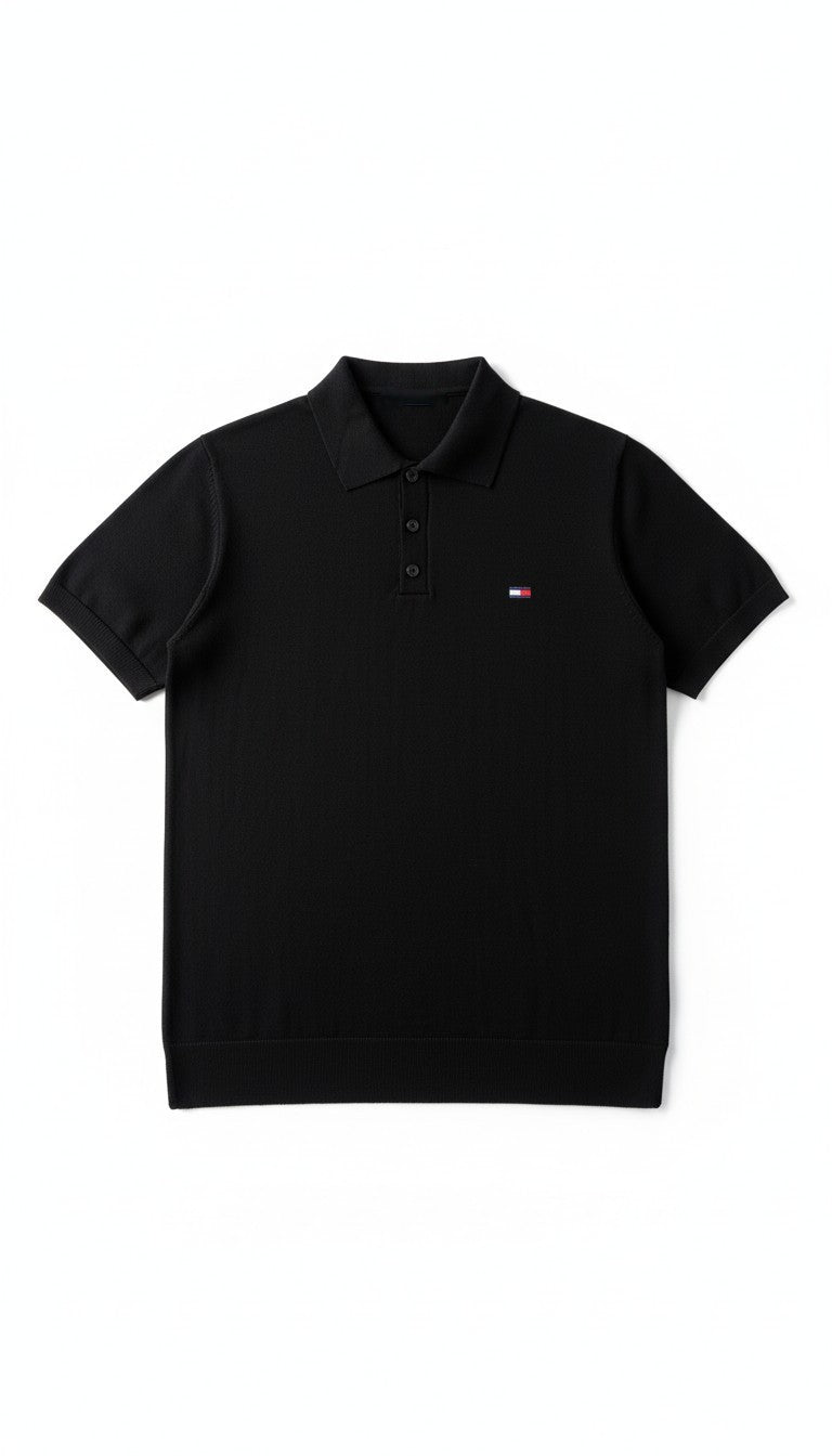 Tommy Basic Polo Yaka - Siyah